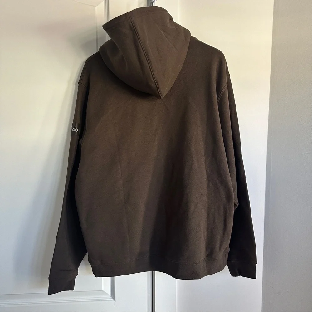 NEW ALO Yoga Renown Heavy Weight  Hoodie in Espresso Brown | size M - Picture 6 of 8